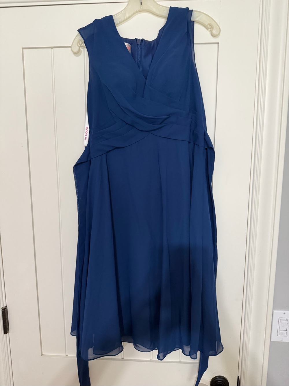 JJs House Navy Blue Sleeveless Chiffon A-line Dress